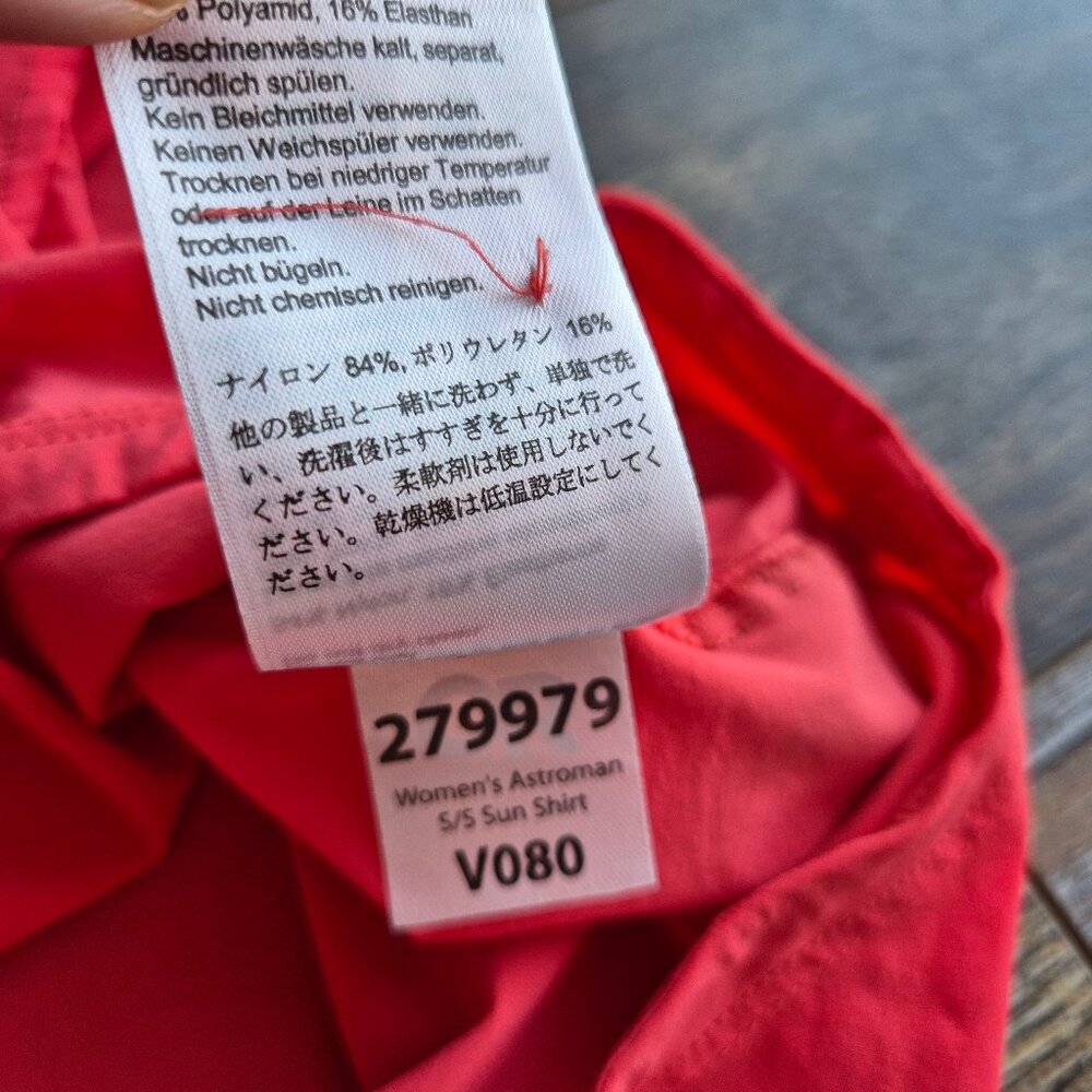 Outdoor Research Astroman UPF 30 Sun Shirt Short Sleeve Pocket Red - Picture 13 of 15